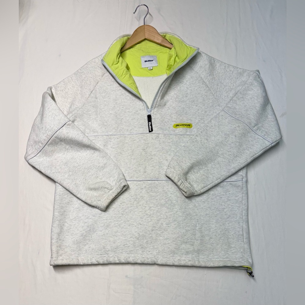 Butter Goods 1/4 Zip Crew Neck  Sweatshirt Men’s Size XL Color Grey
